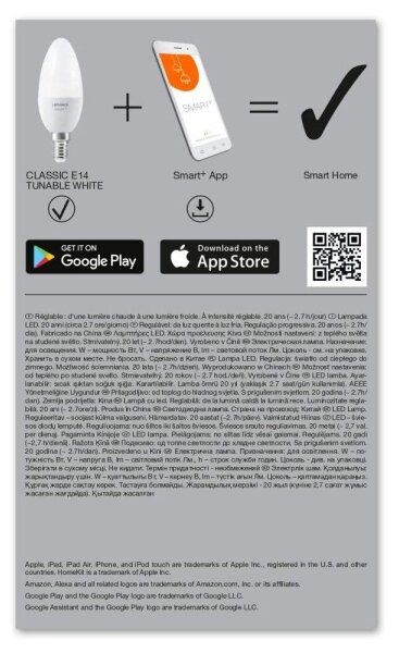 LED Stmievateľná žiarovka SMART+ E14/5W/230V 2700K-6500K - Ledvance