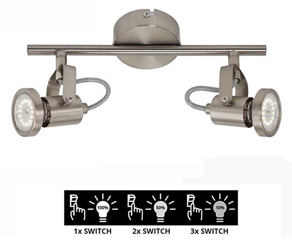 Briloner 2712-022 - LED Stmievateľné bodové svietidlo SEMPLICE 2xGU10/5W/230V