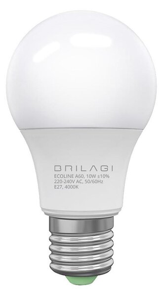LED Žiarovka ECOLINE A60 E27/10W/230V 4000K - Brilagi