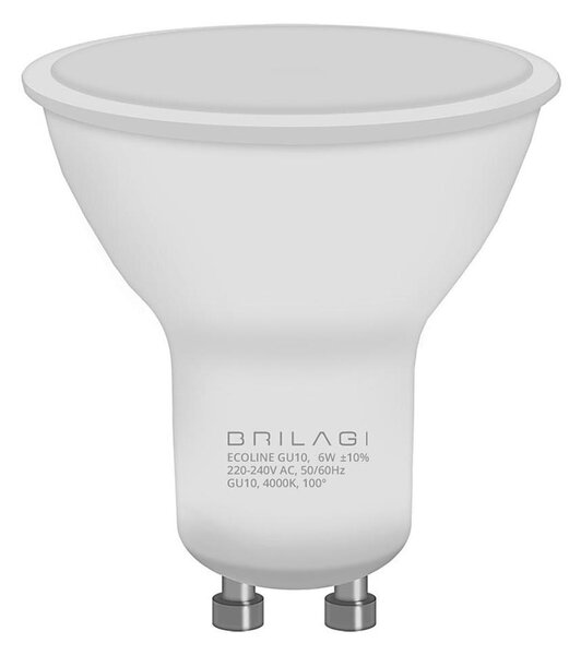 LED Žiarovka ECOLINE GU10/6W/230V 4000K - Brilagi