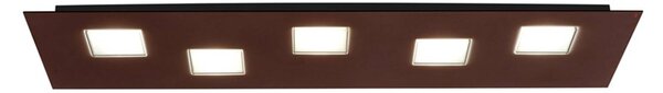 Fabbian Quarter hnedé stropné LED svetlo 5-pl