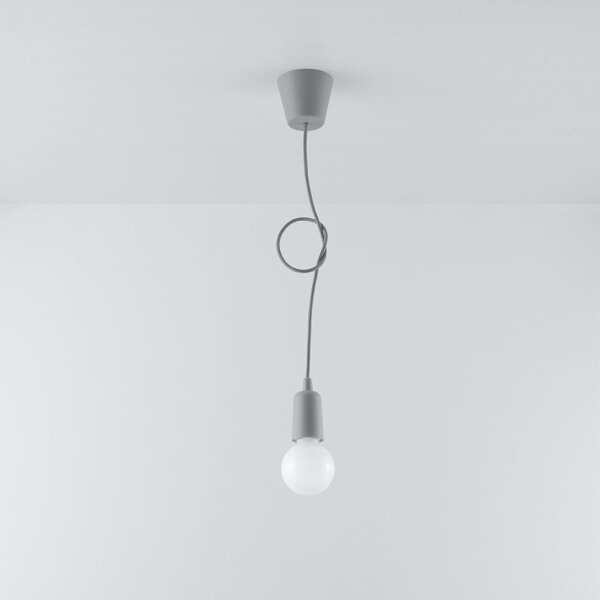 Luster na lanku DIEGO 1xE27/60W/230V šedá