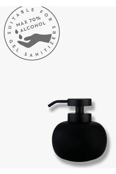 Čierny keramický dávkovač mydla 200 ml Lotus - Mette Ditmer Denmark