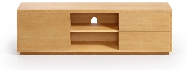 TV stolík v dekore duba v prírodnej farbe 150x44 cm Abilen - Kave Home