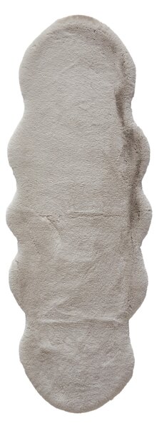 UMELÁ KOŽUŠINA, 55/160 cm, strieborná Novel - Koberce