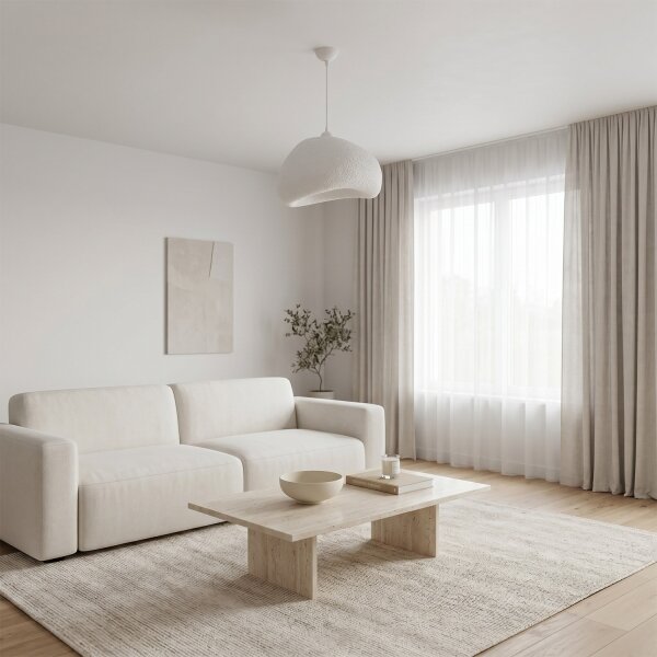 Brilagi - Závesné svietidlo na lanku WABI SABI 1xE27/40W/230V priemer 42 cm biela