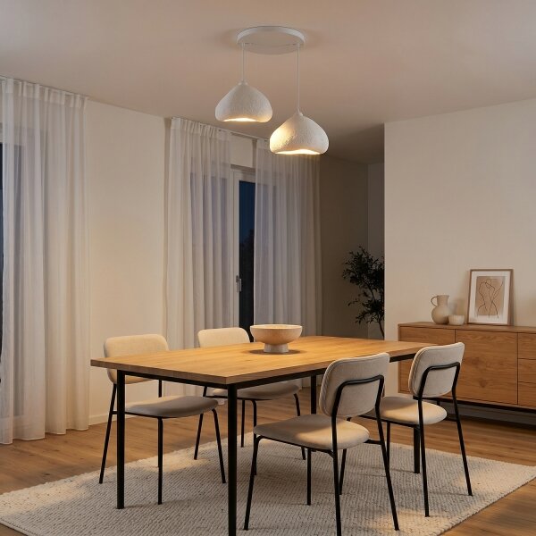 Brilagi - Závesný luster WABI SABI na lankách, 2xE27/40W/230V, priemer 45 cm, biela