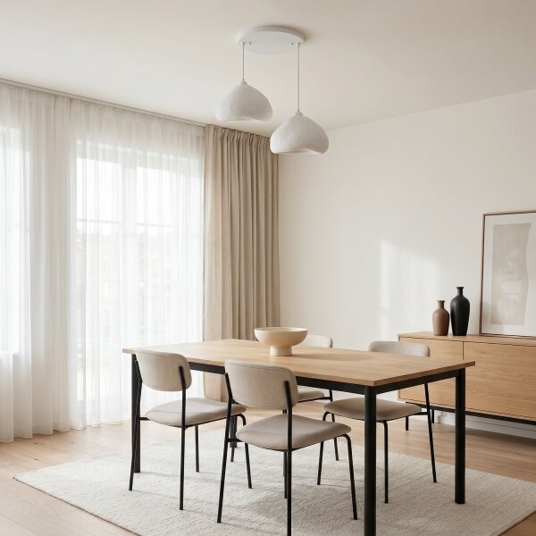 Brilagi - Závesný luster WABI SABI na lankách, 2xE27/40W/230V, priemer 45 cm, biela