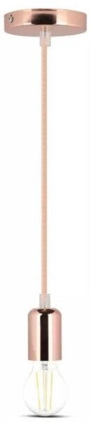 Lusteer na lanku 1xE27/60W/230V rosegold