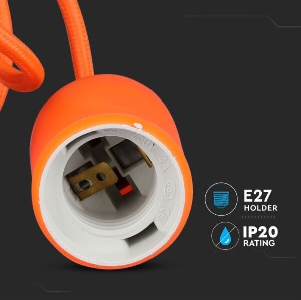 Luster na lanku 1xE27/60W/230V oranžová