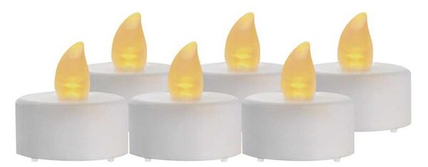 SADA 6x LED Vianočná dekorácia 6xLED/6xCR2032 biela