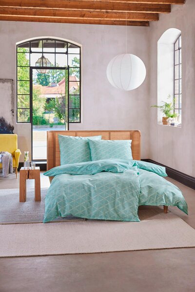 OBOJSTRANNÁ POSTEĽNÁ BIELIZEŇ, renforcé, mätovozelená, 135/200 cm Esprit - Online Only bytové doplnky, Online Only
