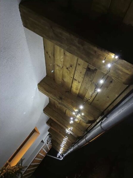 LED vonkajšia reťaz 40xLED/9m IP44 studená biela