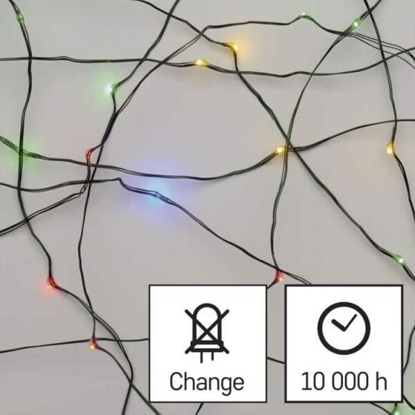 LED vonkajší svetelný reťaz 75xLED/12,5m IP44 viacfarebný