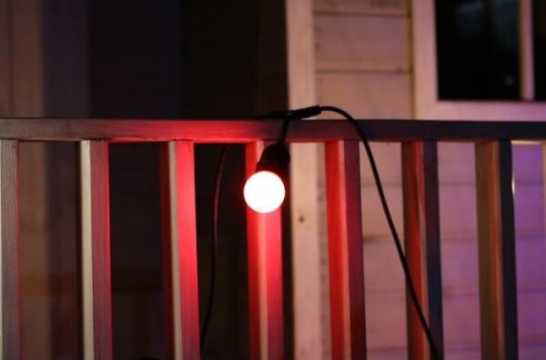 SADA 2x LED Žiarovka PARTY E27/0,5W/36V červená 3000K