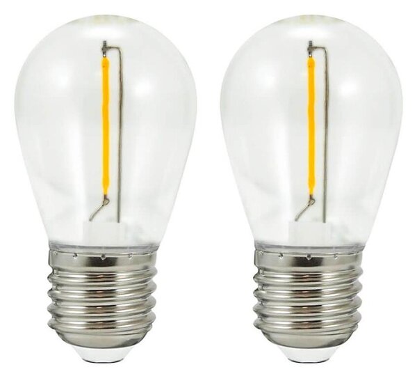 SADA 2x LED Žiarovka PARTY E27/0,5W/36V 2200K