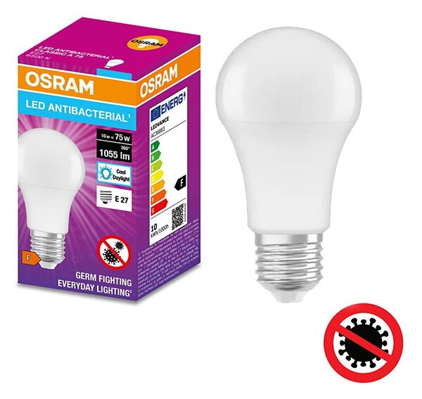 LED Antibakteriálna žiarovka A75 E27/10W/230V 6500K - Osram