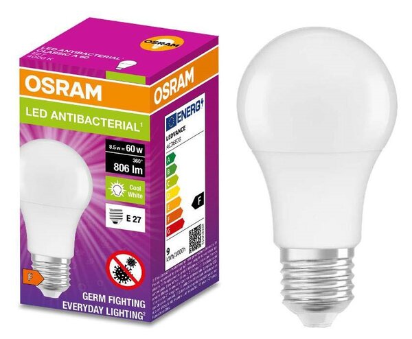 LED Antibakteriálna žiarovka A60 E27/8,5W/230V 4000K - Osram
