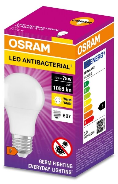 LED Antibakteriálna žiarovka A75 E27/10W/230V 2700K - Osram