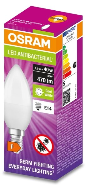 LED Antibakteriálna žiarovka B40 E14/4,9W/230V 4000K - Osram