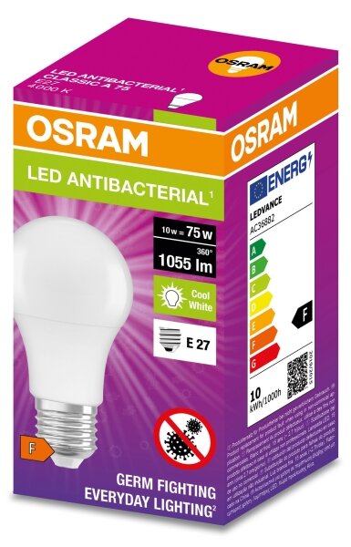 LED Antibakteriálna žiarovka A75 E27/10W/230V 4000K - Osram