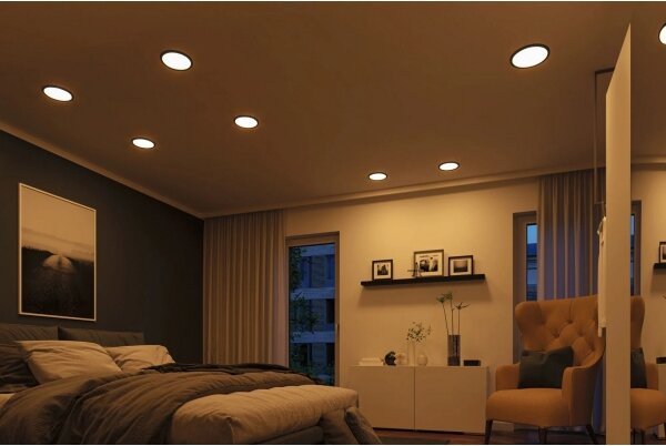 Paulmann 93102 - LED/16W IP44 stmievateľné podhľadové svietidlo AREO 230V pr. 23 cm čierna