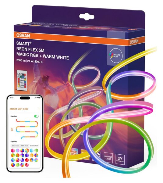 Osram - SMART+ MAGIC vonkajší stmievateľný LED pás RGBW 5 m, 21 W, 230 V, Wi-Fi + diaľkové ovládanie