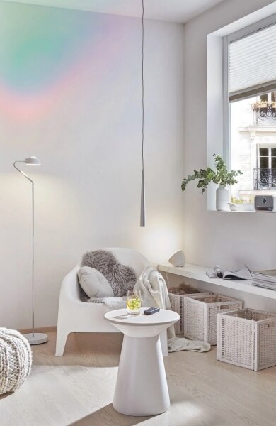 Paulmann 70920 - LED/7,5W Stmievateľná stojacia lampa RAMOS 230V biela/lesklý chróm