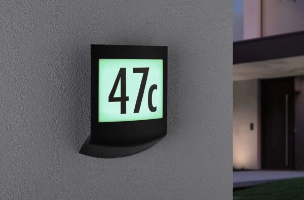 Paulmann 94513 - RGBW LED/8,2W IP44 Stmievateľné domové číslo PADEA 230V