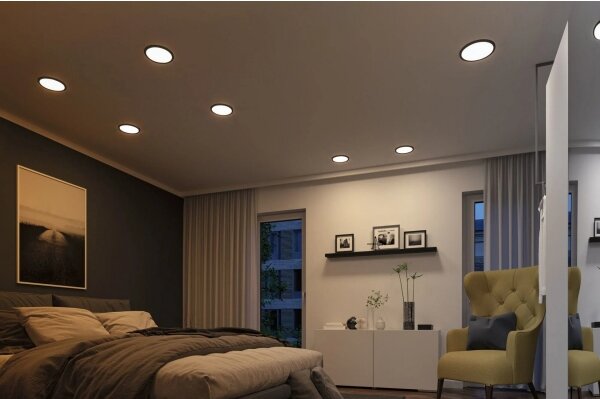 Paulmann 93102 - LED/16W IP44 stmievateľné podhľadové svietidlo AREO 230V pr. 23 cm čierna