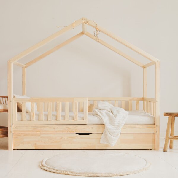 Raj posteli Detská posteľ HouseBed KODAŇ PLZ Plus 190/90 cm (s prístelkou) 190x90 cm prírodná