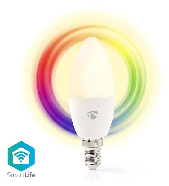 Nedis WIFILRC10E14 - LED RGB Stmievateľná žiarovka E14/4,9W/230V Wi-Fi 2700-6500K