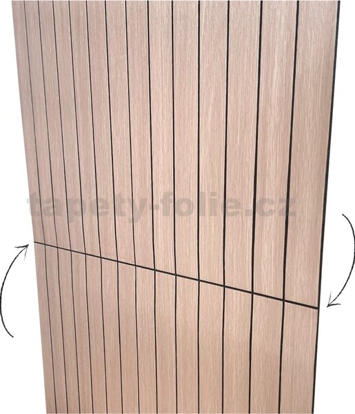 Samolepiace lamely na stenu L01, cena za kus, rozmer 100 cm x 60 cm, svetlo hnedé, IMPOL TRADE