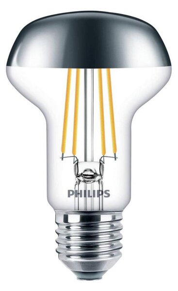 LED Žiarovka so zrkadlovým vrchlíkom Philips DECO E27/4W/230V 2700K