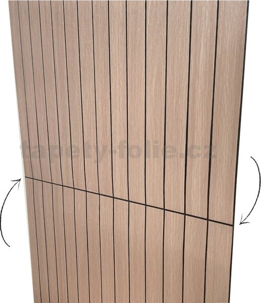 Samolepiace lamely na stenu L02, cena za kus, rozmer 100 cm x 60 cm, hnedé, IMPOL TRADE