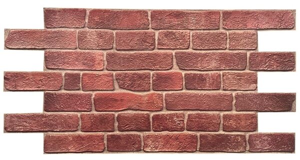 Obkladové panely 3D PVC CPVC6, cena za kus, rozmer 960 x 480 mm, tehla červená so sivou škárou, IMPOL TRADE