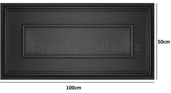 3D panel XPS 2803000095, cena za kus, rozmer 100 cm x 50 cm, obklad čierny, IMPOL TRADE
