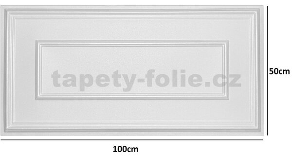 3D panel XPS 2803000096, cena za kus, rozmer 100 cm x 50 cm, obklad biely, IMPOL TRADE