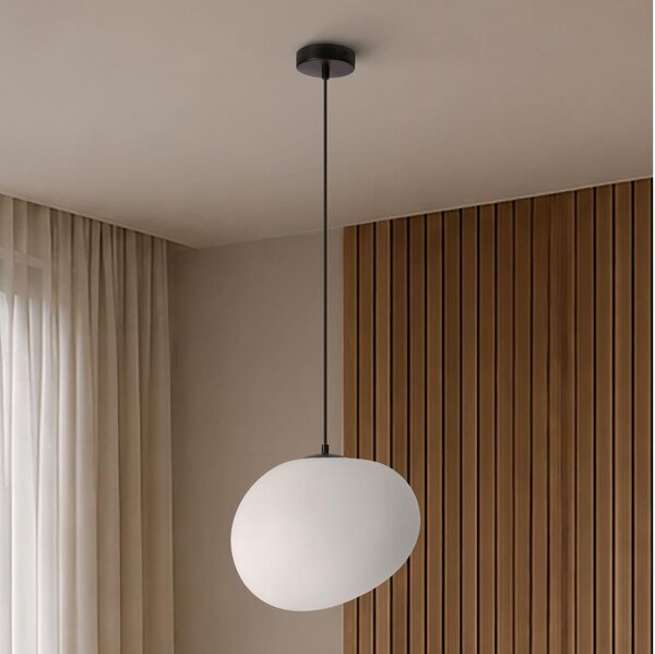 BRILAGI - Závesný luster na lanku PEBBLES 1xE27/40W/230V pr. 30 cm čierna
