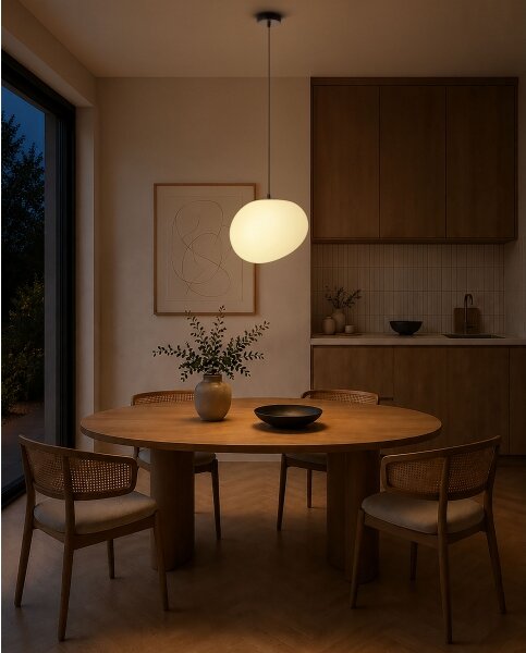BRILAGI - Závesný luster na lanku PEBBLES 1xE27/40W/230V pr. 30 cm čierna