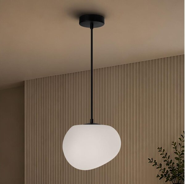 BRILAGI - Luster na lanku PEBBLES 1xE27/40W/230V pr. 20 cm čierna