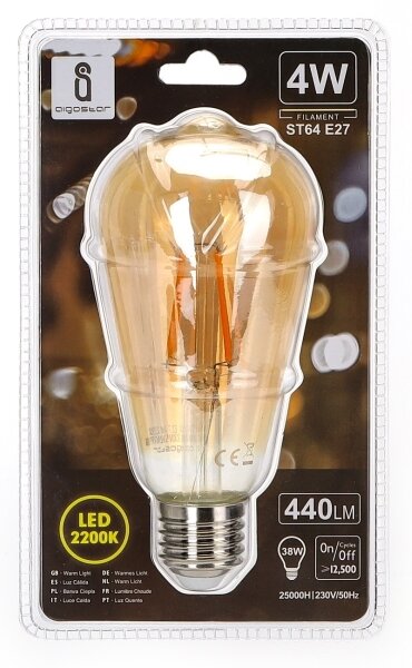LED Žiarovka ST64 E27/4W/230V 2200K - Aigostar