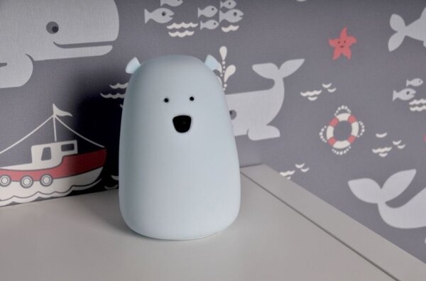 LED RGB Detská dotyková lampička BEAR LED/0,8W/5V modrá
