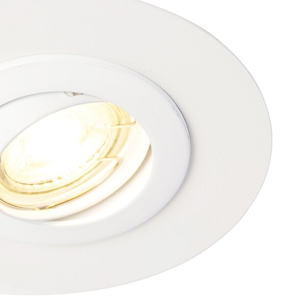 Okrúhle zapustené bodové svetlo biele naklápateľné s výplňovým krúžkom - Edu