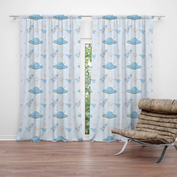 Sablio Záves Lietajúce taniere a rakety: 2 ks 140x250 cm
