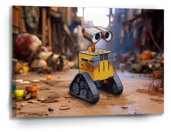 Sablio Obraz Wall-E robot Mesto - 90x60 cm