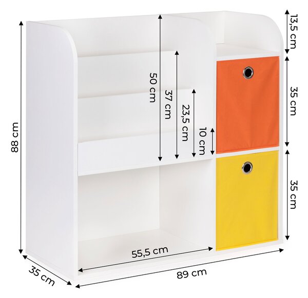 EcoToys Drevený detský regál - organizér ECOTOYS