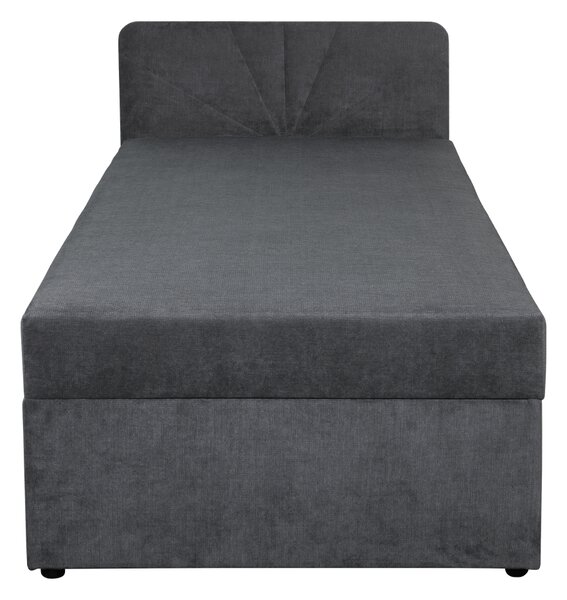 KONDELA Boxspringová posteľ, jednolôžko, sivá, 90x200, univerzálna, SUPA