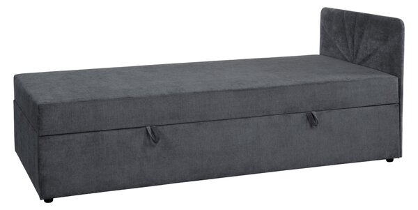 KONDELA Boxspringová posteľ, jednolôžko, sivá, 90x200, univerzálna, SUPA