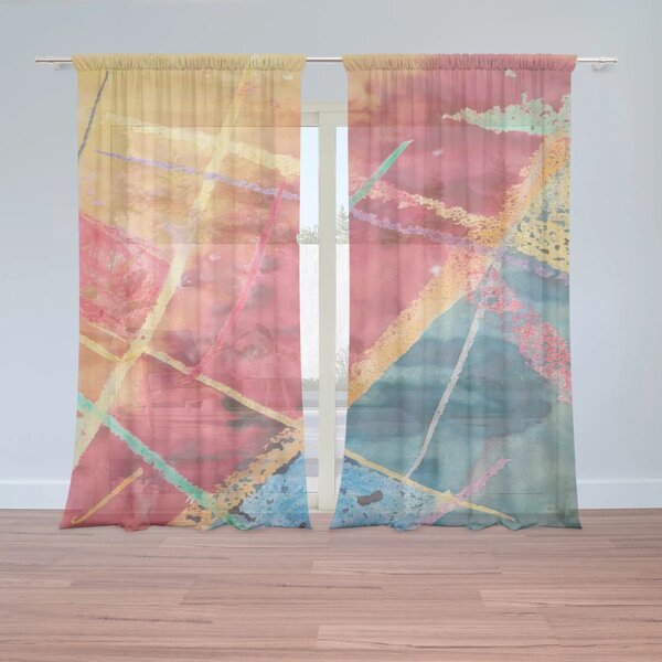 Sablio Záclony Farebné čiary: 2ks 150x250cm